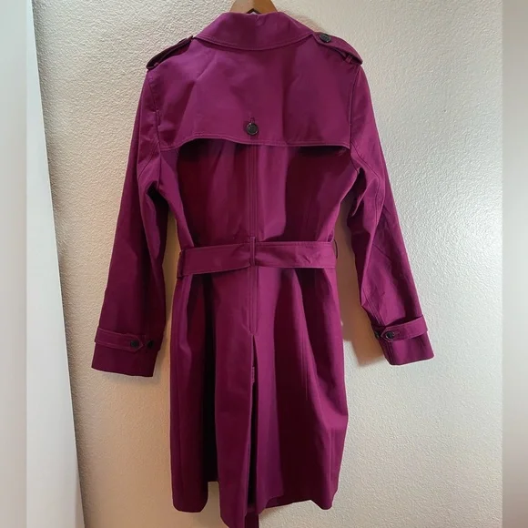 Hobbs of London Vibrant Pink Trench Coat Size 8 $400 - Picture 10 of 12